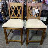 Wood Stool (Bar - With Back)