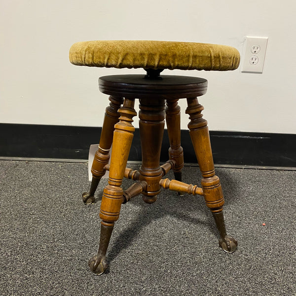 Wood and fabric Stool (Bar - No Back)