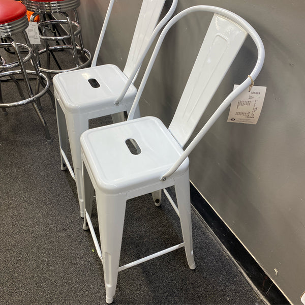 Metal Stool (Bar - With Back)