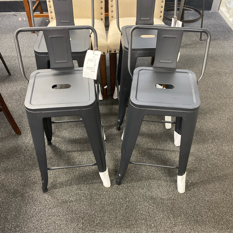 Metal Stool (Bar - With Back)