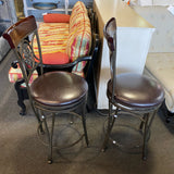 Metal Stool (Bar - With Back)