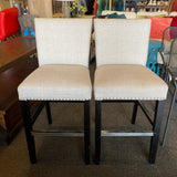 Fabric Stool (Bar - With Back)
