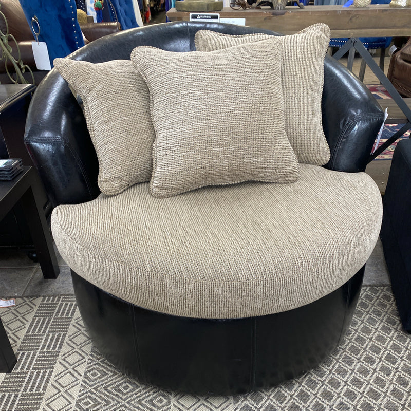 Leather & Fabric Chair