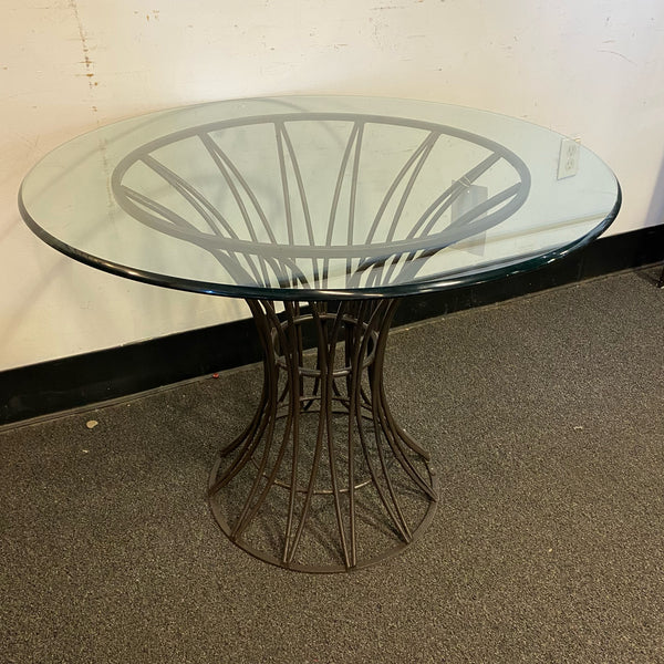 Glass and Metal Table ( Dining)