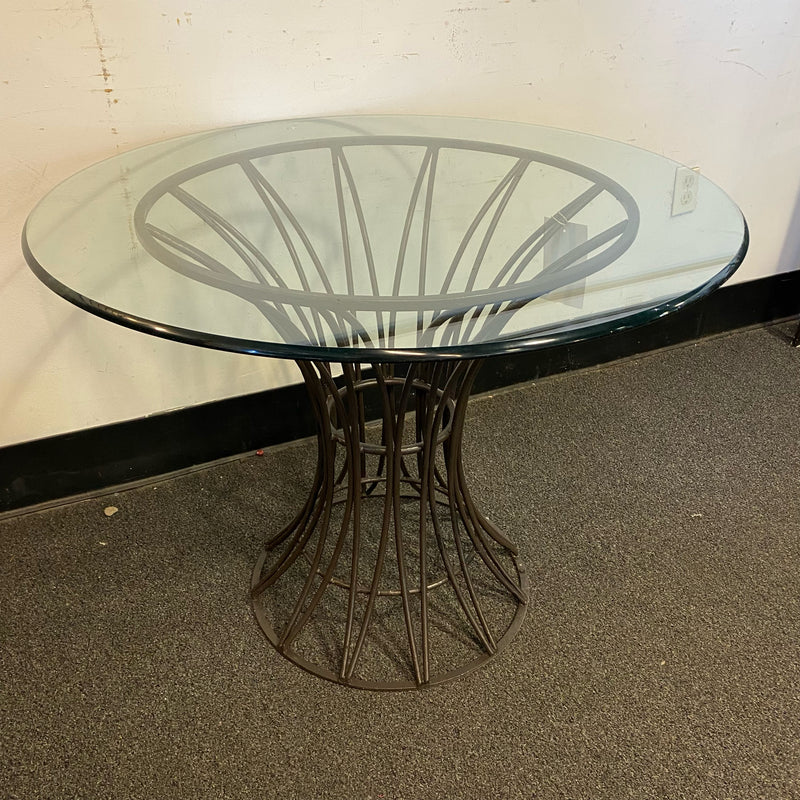 Glass and Metal Table ( Dining)
