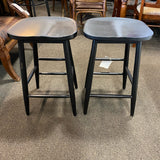 Wood Stool (Bar - With Back)