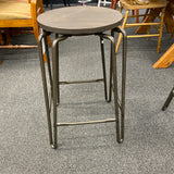 wood & metal Stool (Bar - No Back)