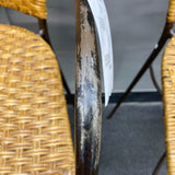 Metal and wicker Stool (Bar - With Back)