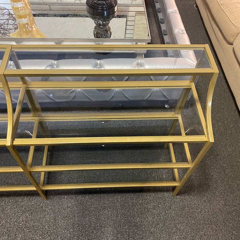 Metal and Glass Table (Sofa)