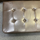 Pleather Ottoman