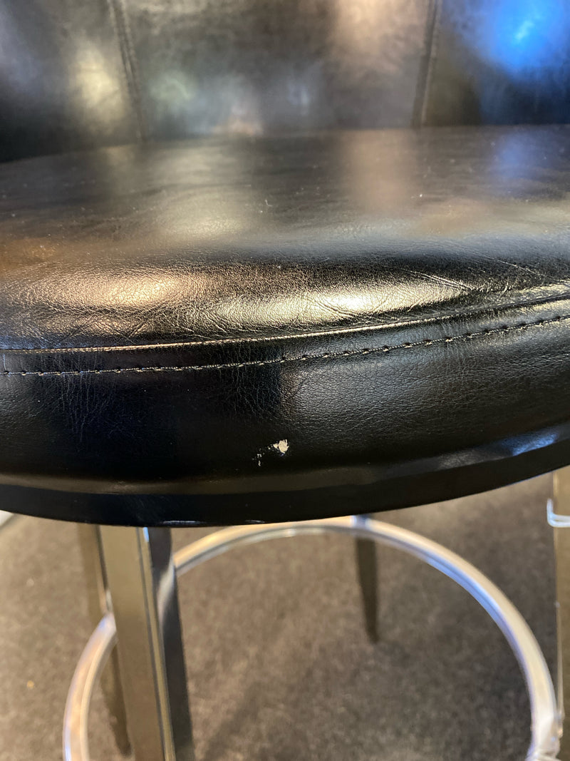 Faux leather Stool (Bar - With Back)