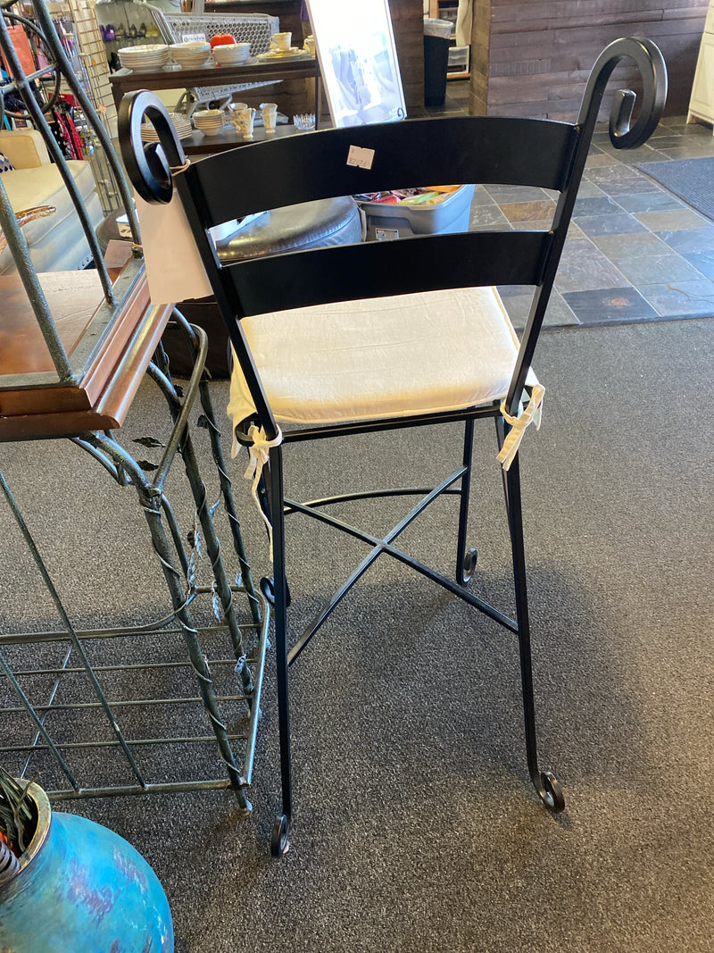 Metal Stool (Bar - With Back)