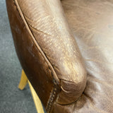 Leather Stool (Bar - With Back)