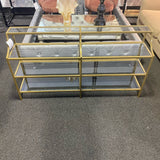 Metal and Glass Table (Sofa)