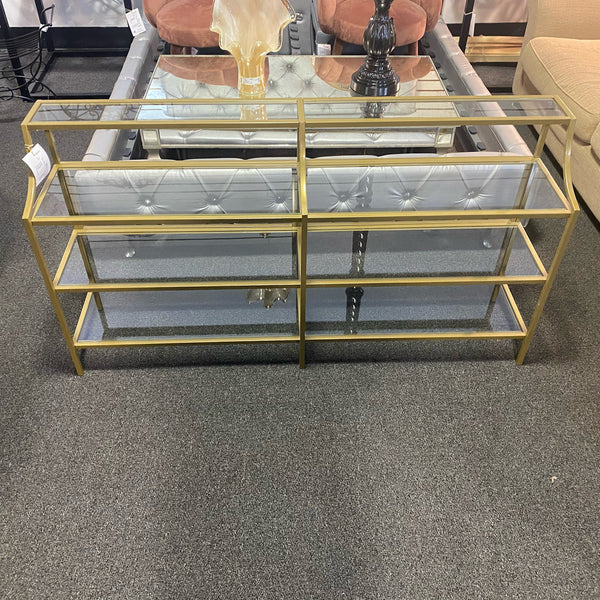Metal and Glass Table (Sofa)