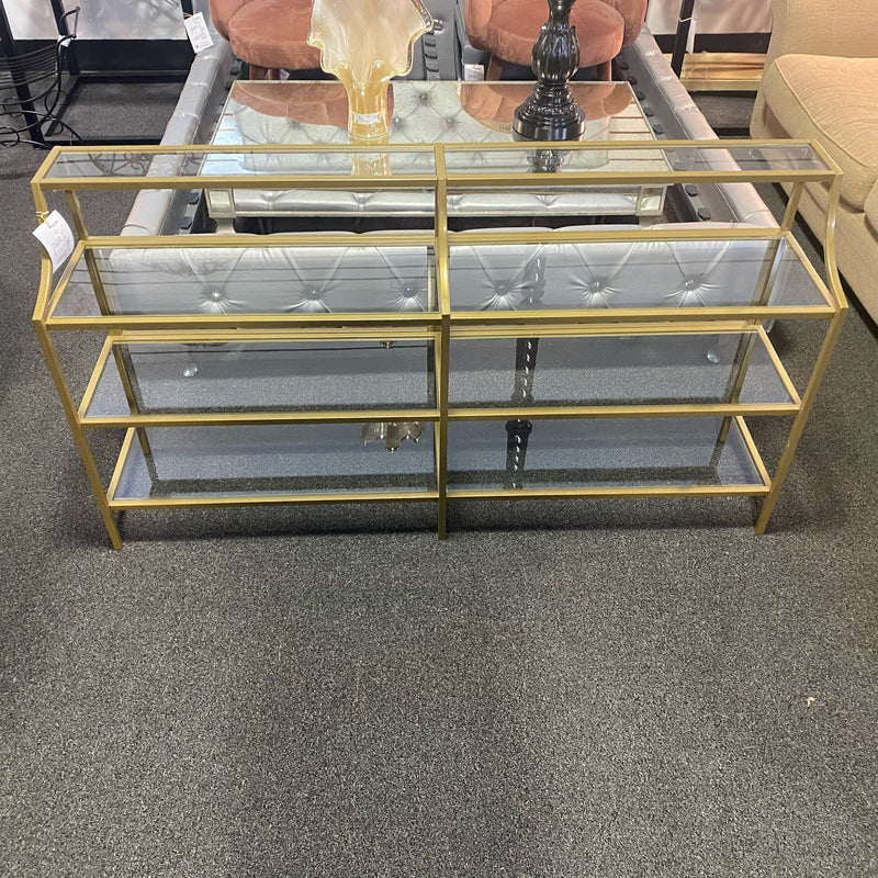 Metal and Glass Table (Sofa)