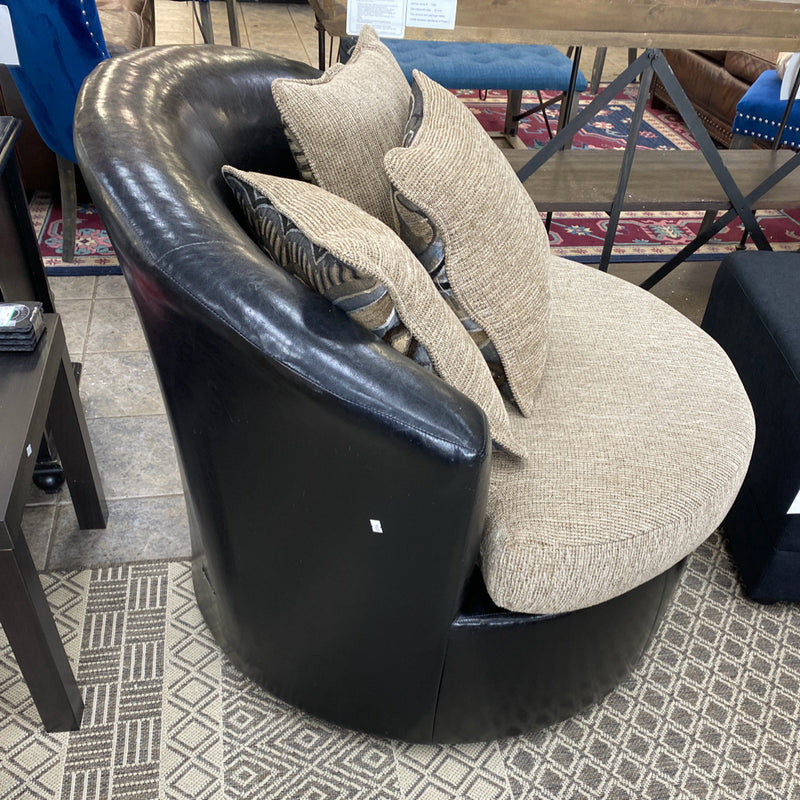 Leather & Fabric Chair