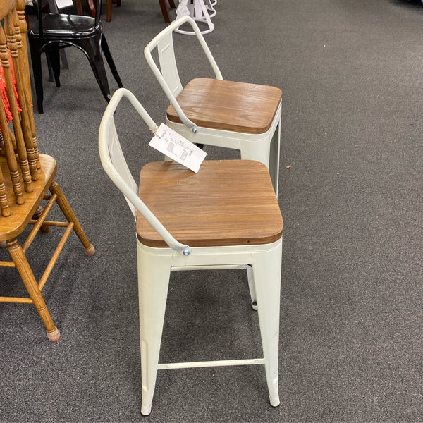 Metal Stool (Bar - With Back)