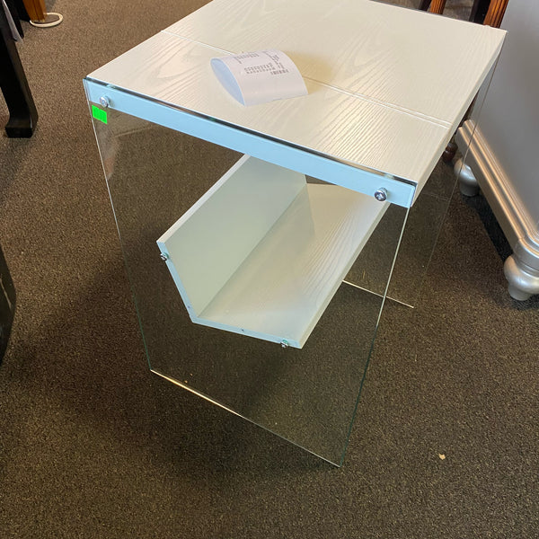 Glass and Wood Table ( End)