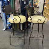 Metal Stool (Bar - With Back)