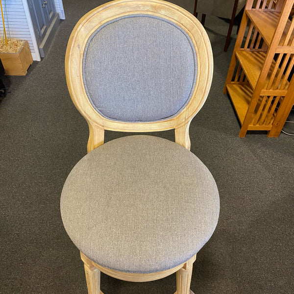 Fabric and wood Stool (Bar - With Back)