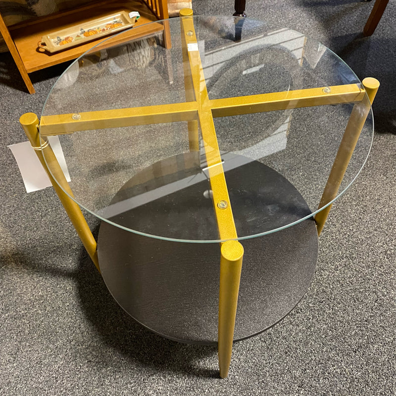 Glass and Metal Table (Accent)