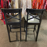 Wood Stool (Bar - With Back)
