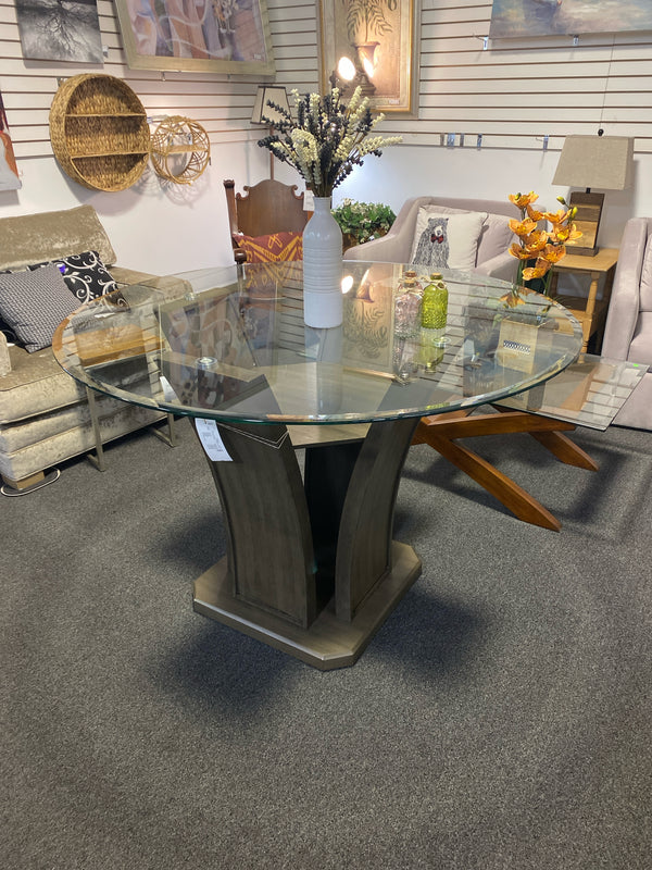 Glass and Wood Table ( Dining)