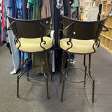 Metal Stool (Bar - With Back)