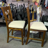 Wood Stool (Bar - With Back)