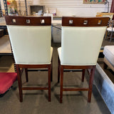 Wood Stool (Bar - With Back)