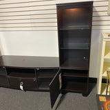 Wood & Glass Entertainment Center