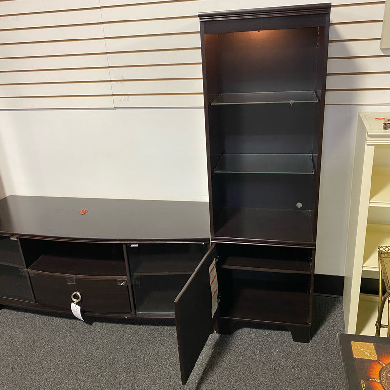Wood & Glass Entertainment Center