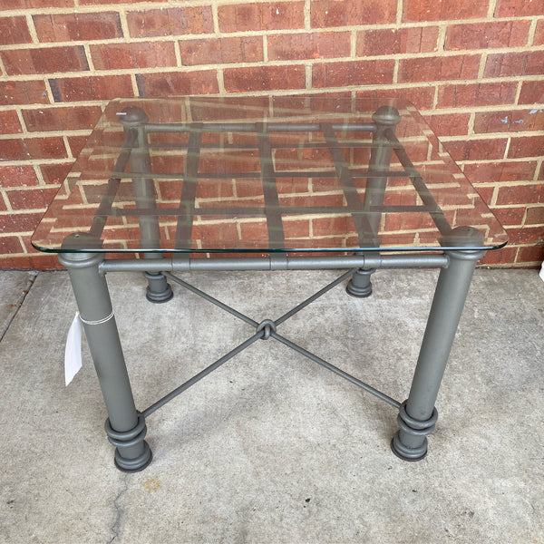 Metal & Glass Table ( End)