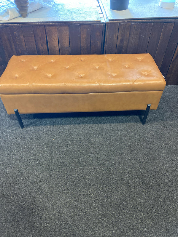 Faux leather Ottoman