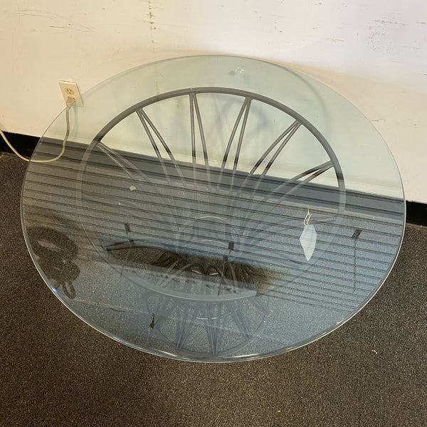 Glass and Metal Table ( Dining)