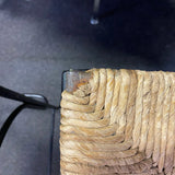 Metal and wicker Stool (Bar - With Back)