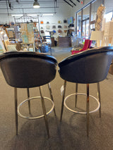 Faux leather Stool (Bar - With Back)