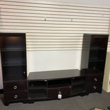 Wood & Glass Entertainment Center