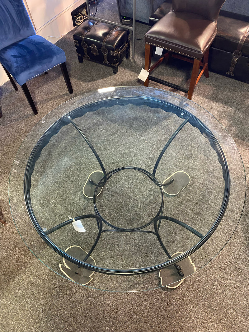 Glass and Metal Table ( Dining)