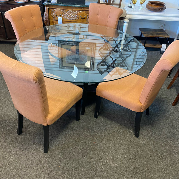 Glass Table ( W/ Chairs)
