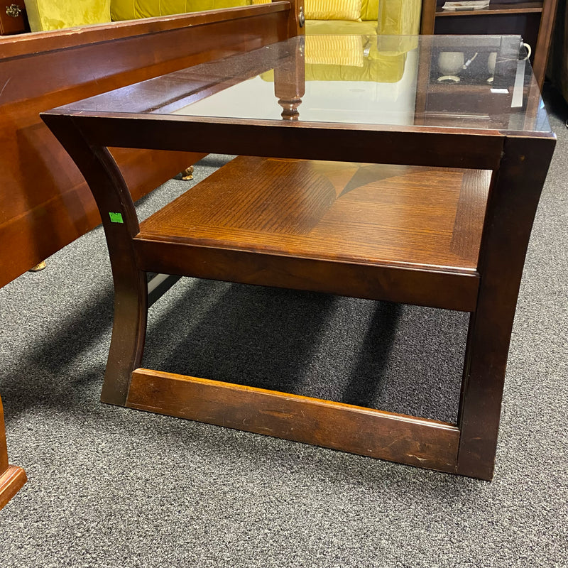Wood and glass Table ( Coffee)