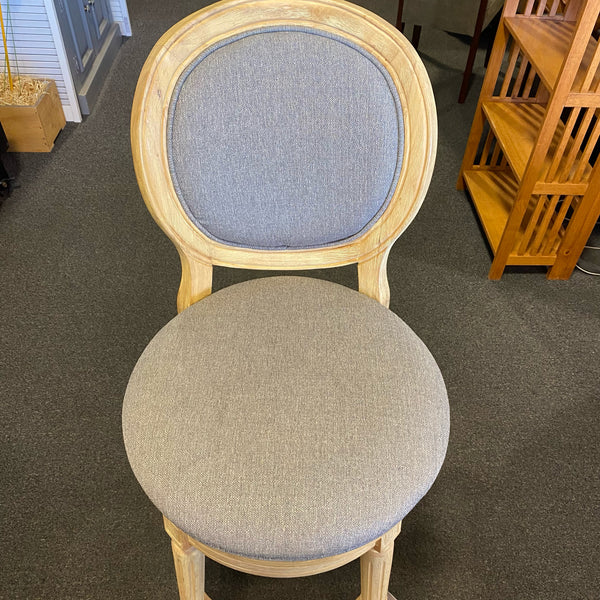 Fabric and wood Stool (Bar - With Back)