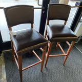 Wood Stool (Bar - With Back)