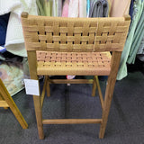 Oak Stool (Bar - With Back)