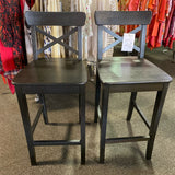 Wood Stool (Bar - With Back)