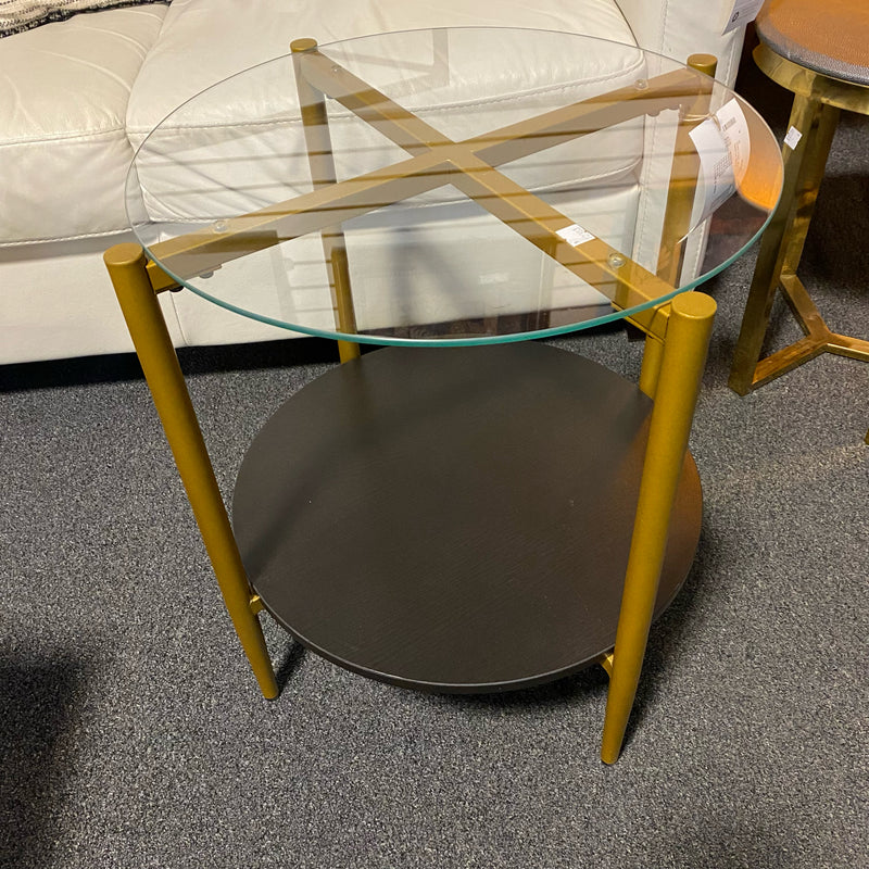 Glass and Metal Table (Accent)