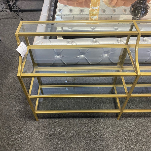 Metal and Glass Table (Sofa)