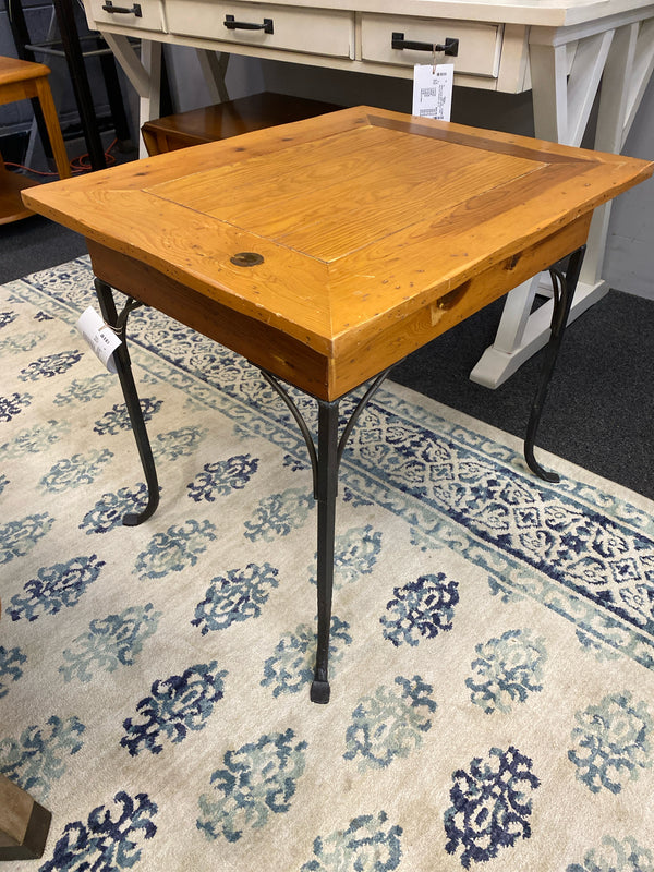 Wood and Metal Table ( End)