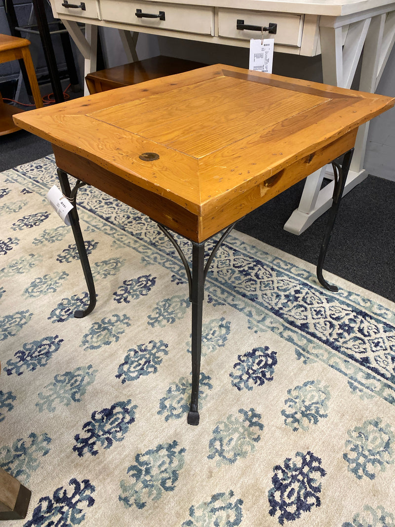 Wood and Metal Table ( End)